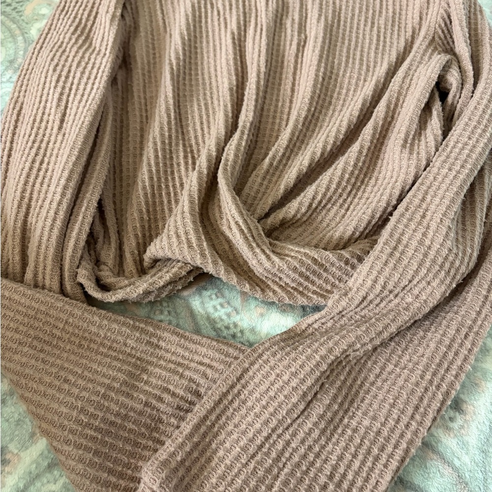 Women's Ribbed Knit Top - Tan